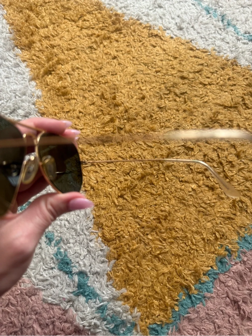 Ray-Ban Aviator RB3025 W3234 Gold Green Lens Unisex Sunglasses